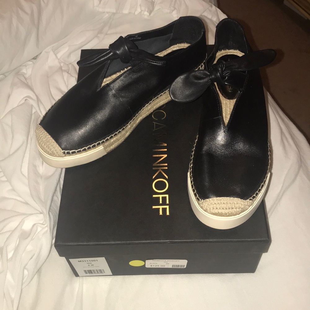 Rebecca Minkoff leather espadrille slip on sneaker